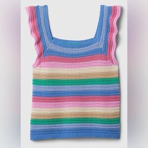 GAP crochet Square-Neck Tank Top. Size S.